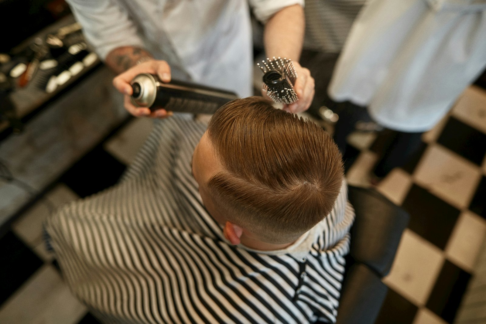 Freshly finished skin fade
