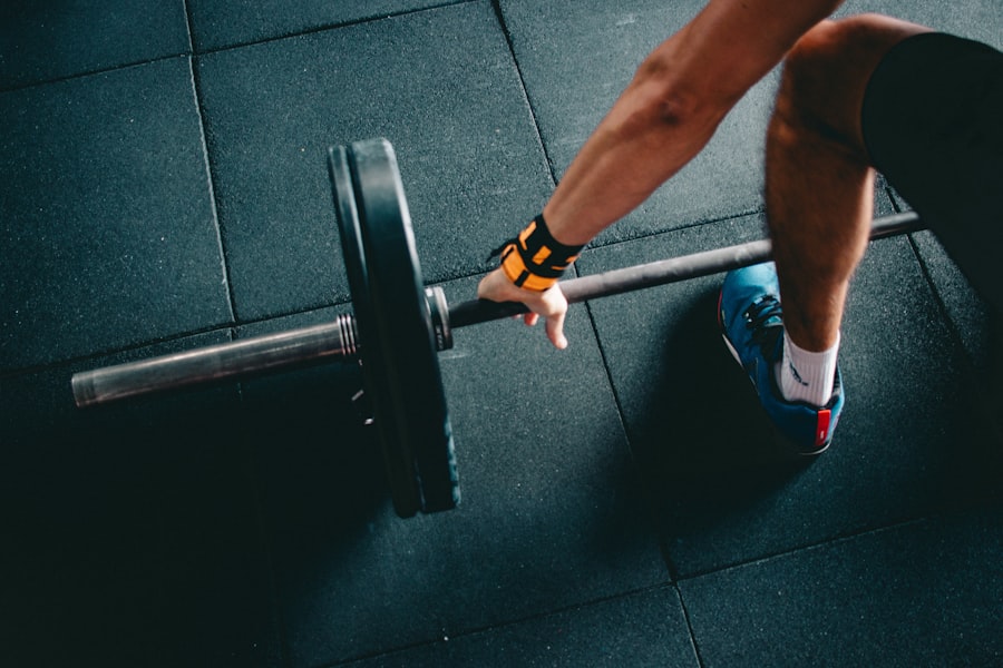 Close-up of a barbell during a coached deadlift session